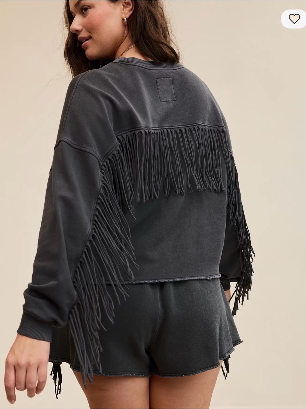 Aerie Festival Fringe Crew Sweatshirt Medium